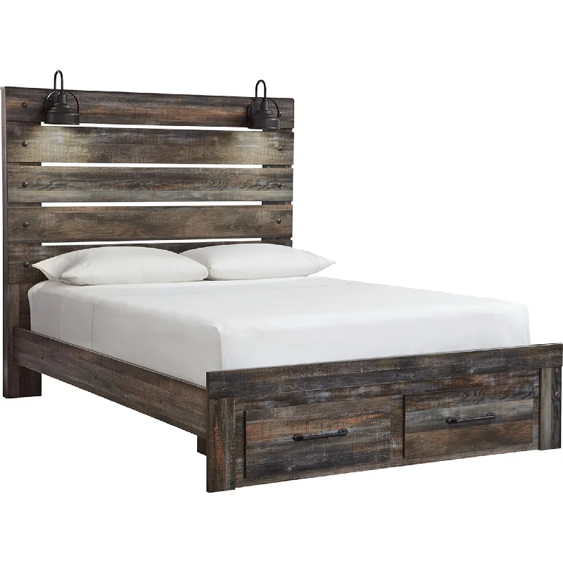 Queen - size mattresses for couples and standard bedroomsQueen - size mattresses for couples and standard bedroomsDrystan Panel Bed with Footboard Storage - Multi Queen - size mattresses for couples and standard bedroomsQueen - size mattresses for couples and standard bedroomsDrystan Panel Bed with Footboard Storage - Multi
