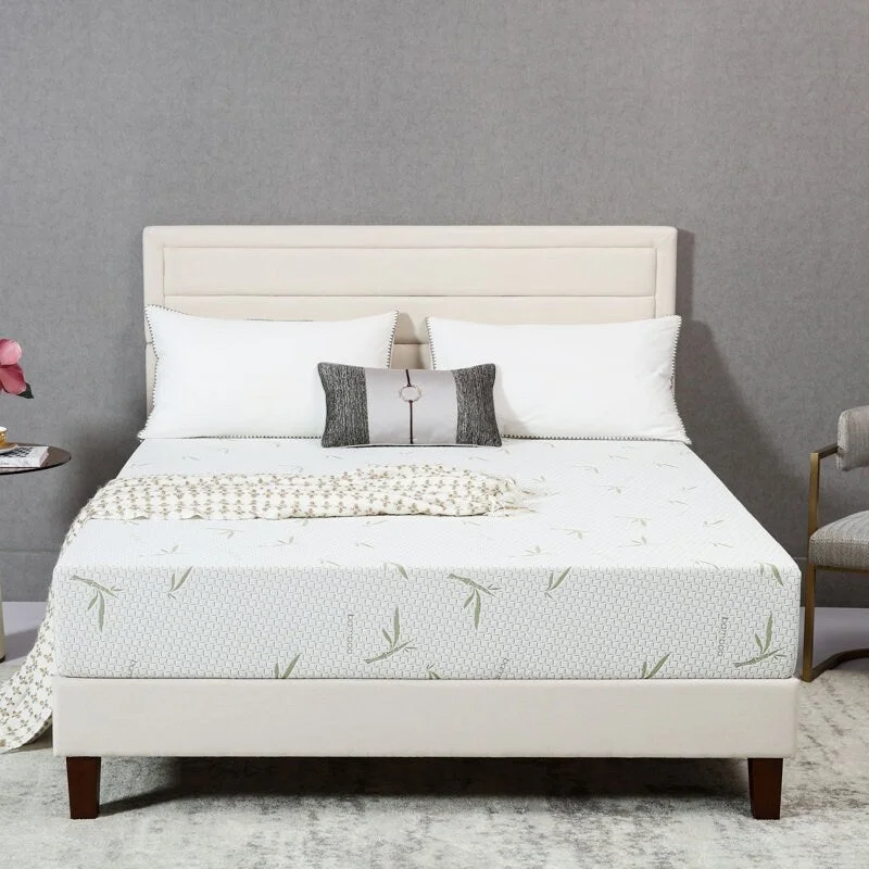 Gel - infused memory foam mattresses for cooler sleepHybrid mattresses combining foam and innerspring technologyEGOHOME 10 Inch Green Tea Medium Memory Foam Mattress with Bamboo Cover Gel - infused memory foam mattresses for cooler sleepHybrid mattresses combining foam and innerspring technologyEGOHOME 10 Inch Green Tea Medium Memory Foam Mattress with Bamboo Cover
