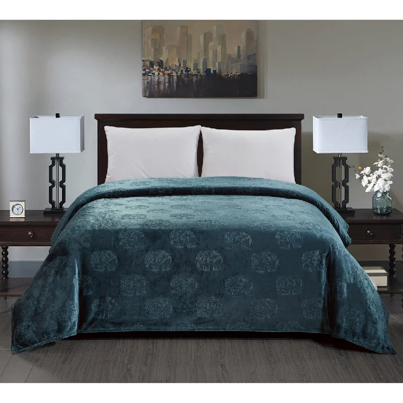 Cotton blankets for breathability and a lightweight feelAlpaca wool blankets for a hypoallergenic and warm optionElephant Embossed Blanket Queen Oxford Blue Cotton blankets for breathability and a lightweight feelAlpaca wool blankets for a hypoallergenic and warm optionElephant Embossed Blanket Queen Oxford Blue