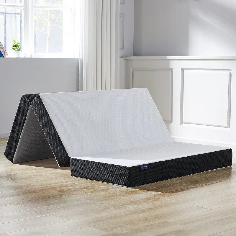 Wool - filled mattresses for natural insulation and moisture - wickingWool - filled mattresses for natural insulation and moisture - wickingFolding Mattress, 4 inch Tri-fold Memory Foam Mattress Topper with Washable Cover, Foldable Mattress Topper for Camping, Guest