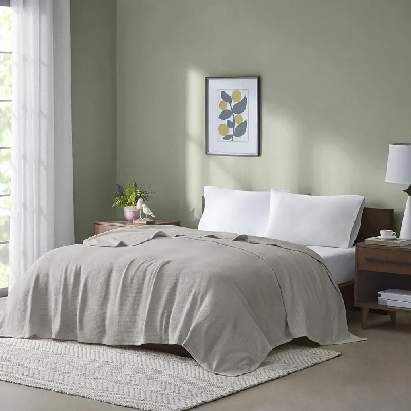 Acrylic blankets for a soft and affordable alternativeKing - size blankets to cover large beds comfortablyFull/Queen Fresh Spun Basketweave Cotton Blanket Grey Acrylic blankets for a soft and affordable alternativeKing - size blankets to cover large beds comfortablyFull/Queen Fresh Spun Basketweave Cotton Blanket Grey