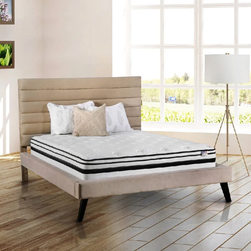 Gel - infused memory foam mattresses for cooler sleepNatural latex and organic cotton blend mattressesFurniture of America Genta 12-inch King-size Pillow Top Mattress Gel - infused memory foam mattresses for cooler sleepNatural latex and organic cotton blend mattressesFurniture of America Genta 12-inch King-size Pillow Top Mattress