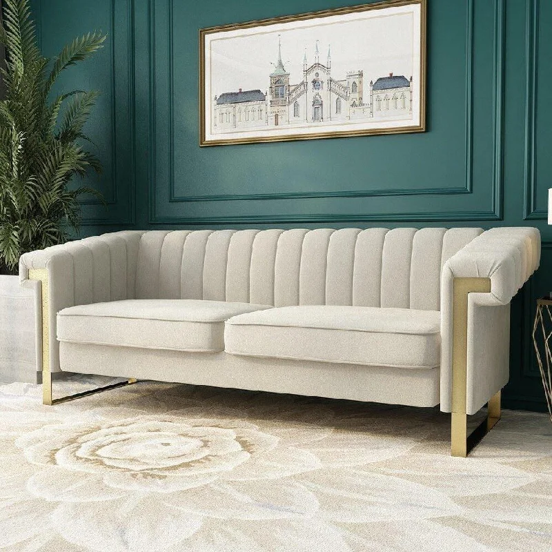 Natural latex and organic cotton blend mattressesBamboo - charcoal infused mattresses for odor absorptionGlam Sofa Set in Beige With Golden SS Frame Natural latex and organic cotton blend mattressesBamboo - charcoal infused mattresses for odor absorptionGlam Sofa Set in Beige With Golden SS Frame