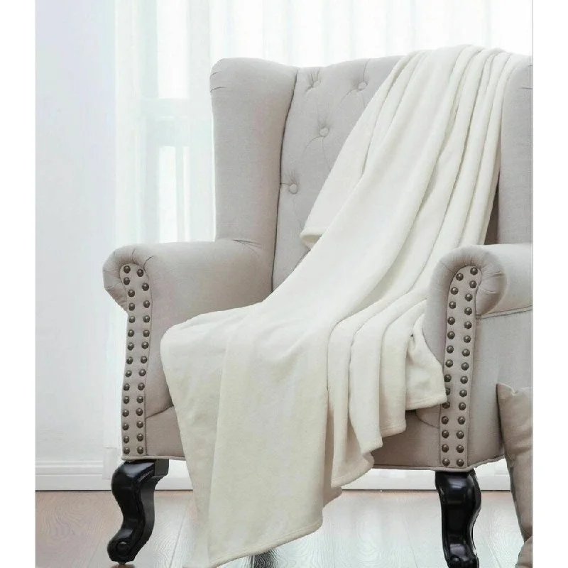 Rayon from bamboo blankets for a silky and breathable feelMohair blankets with a unique sheen and softnessIvory Fleece Throw Blanket 50" x 60" Rayon from bamboo blankets for a silky and breathable feelMohair blankets with a unique sheen and softnessIvory Fleece Throw Blanket 50" x 60"