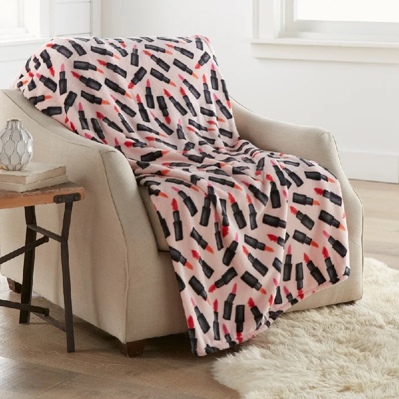 Microfiber blankets that are durable and easy to care forKing - size blankets to cover large beds comfortablyLip Stick 50x70 Inch Velvet Plush Printed ThrowPink Microfiber blankets that are durable and easy to care forKing - size blankets to cover large beds comfortablyLip Stick 50x70 Inch Velvet Plush Printed ThrowPink