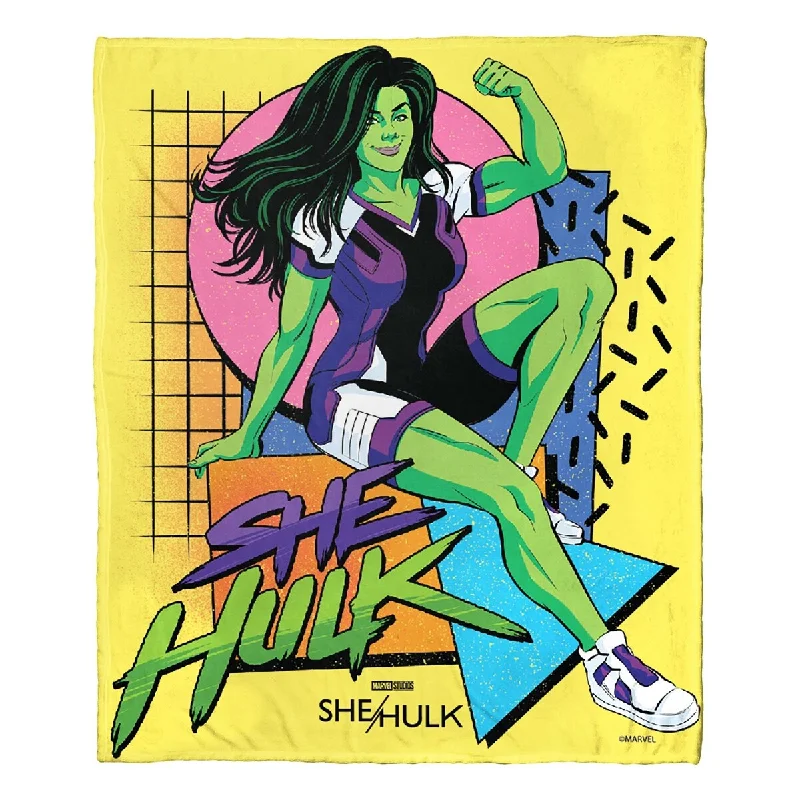 Silk blankets with a smooth and elegant touchSynthetic fiber blend blankets for a budget - friendly choiceMarvel She Hulk Retro She Hulk Silk Touch Throw Silk blankets with a smooth and elegant touchSynthetic fiber blend blankets for a budget - friendly choiceMarvel She Hulk Retro She Hulk Silk Touch Throw