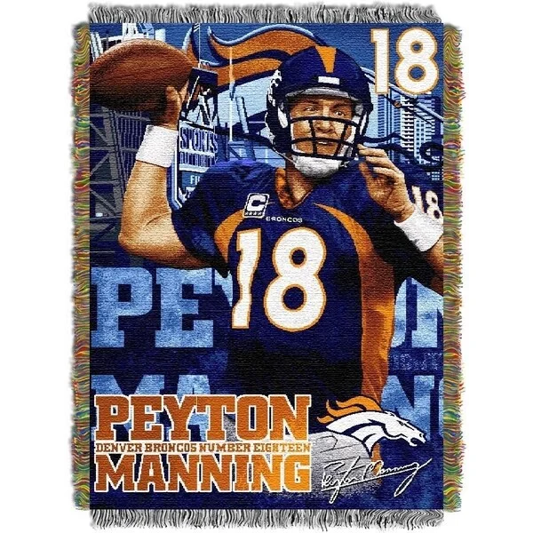 Microfiber blankets that are durable and easy to care forCotton blankets for breathability and a lightweight feelNFL Payton Manning Denver Broncos Woven Tapestry Throw