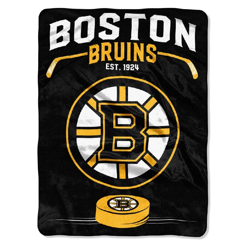 Recycled polyester blankets for an eco - conscious optionFleece blankets for a cozy and plush textureNHL 0802 Bruins Inspired Raschel Throw Recycled polyester blankets for an eco - conscious optionFleece blankets for a cozy and plush textureNHL 0802 Bruins Inspired Raschel Throw