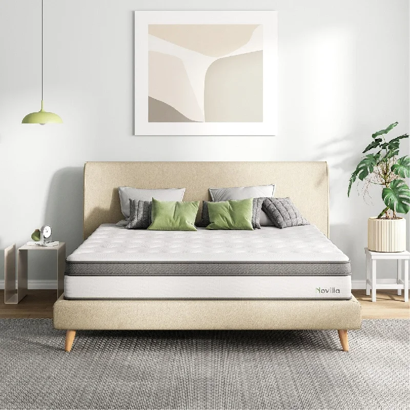 Latex mattresses with natural bounce and breathabilityKing - size mattresses for spacious master bedroomsNovilla 10-inch Cooling Gel Medium Hybrid Innerspring Mattress Latex mattresses with natural bounce and breathabilityKing - size mattresses for spacious master bedroomsNovilla 10-inch Cooling Gel Medium Hybrid Innerspring Mattress