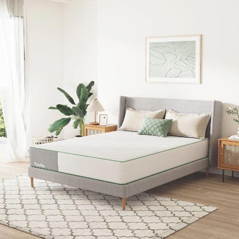 Queen - size mattresses for couples and standard bedroomsInnerspring mattresses with coil counts for supportNovilla 10-inch Medium Gel Memory Foam Mattress Queen - size mattresses for couples and standard bedroomsInnerspring mattresses with coil counts for supportNovilla 10-inch Medium Gel Memory Foam Mattress