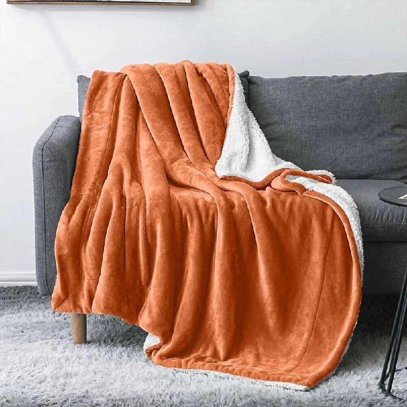 King - size blankets to cover large beds comfortablyLinen blankets with a rustic and textured lookQueen Throw Faux Fur Reversible Sherpa Fleece Blanket Rust King - size blankets to cover large beds comfortablyLinen blankets with a rustic and textured lookQueen Throw Faux Fur Reversible Sherpa Fleece Blanket Rust