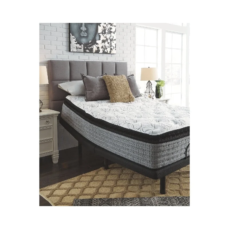 Bamboo - charcoal infused mattresses for odor absorptionOrganic cotton mattresses for a chemical - free sleep surfaceSignature Design by Ashley Mt Rogers 16 Inch Plush Pillowtop Mattress with Head-Foot Model-Good Adjustable Bed Frame Bamboo - charcoal infused mattresses for odor absorptionOrganic cotton mattresses for a chemical - free sleep surfaceSignature Design by Ashley Mt Rogers 16 Inch Plush Pillowtop Mattress with Head-Foot Model-Good Adjustable Bed Frame