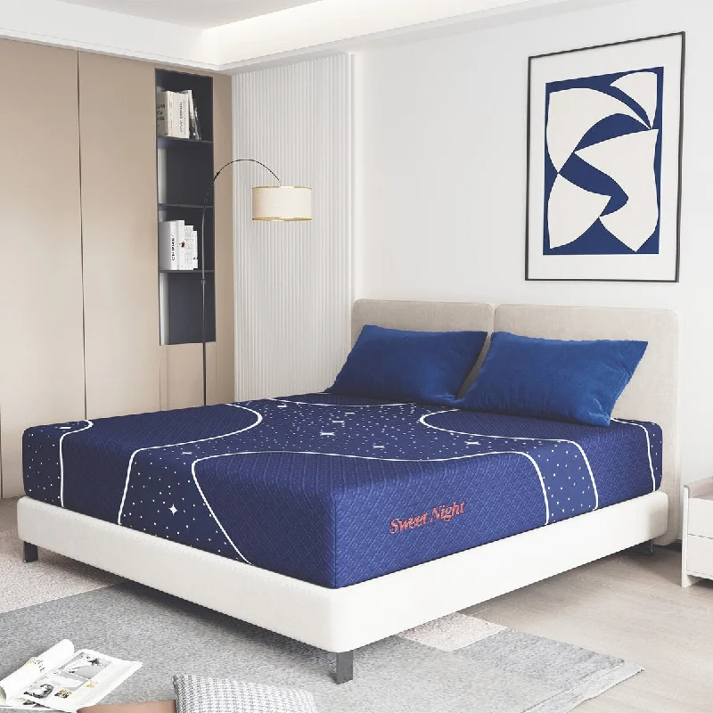 Bamboo - charcoal infused mattresses for odor absorptionGel - infused memory foam mattresses for cooler sleepSweetnight 12'' Memory Foam Hybrid Mattress Bamboo - charcoal infused mattresses for odor absorptionGel - infused memory foam mattresses for cooler sleepSweetnight 12'' Memory Foam Hybrid Mattress