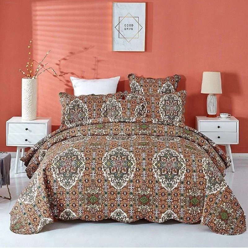 Linen blankets with a rustic and textured lookAcrylic blankets for a soft and affordable alternativeTwin Moroccan Rustic Cross Scalloped Quilted Bedspread Set Brown Linen blankets with a rustic and textured lookAcrylic blankets for a soft and affordable alternativeTwin Moroccan Rustic Cross Scalloped Quilted Bedspread Set Brown